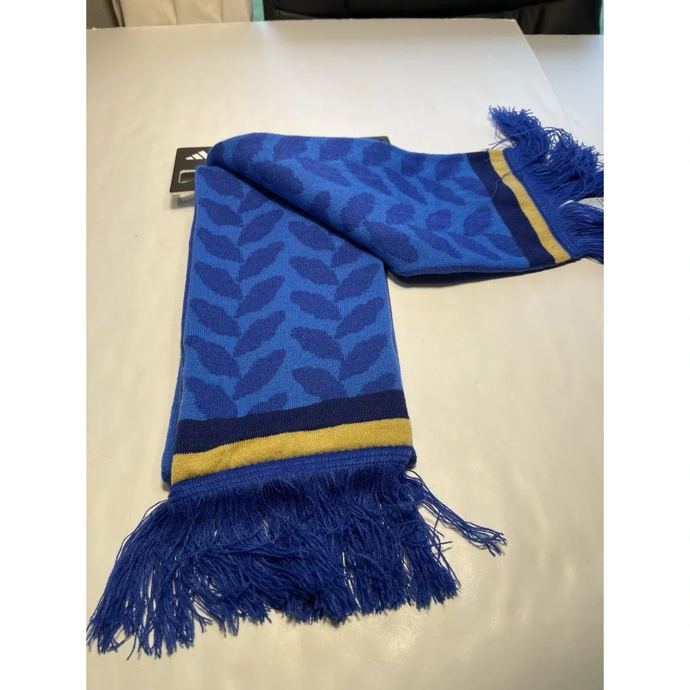 Adidas Italy Scarf Logo & Crest Match Day World Cup Blue New